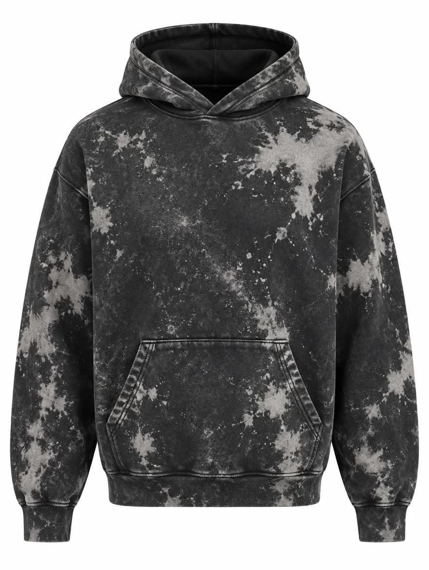Hoodie Acid Wash Anthracite